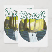 Carte logo de la forêt tropicale brésilienne (Devant / Derrière)