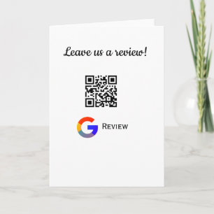 Carte logo de l'entreprise de révision Google Scan QR re