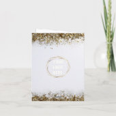 Carte logo de l'entreprise Flocon de neige pailleté or 2 (Dos)