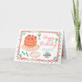 Carte Logo de l'entreprise Whimsical Cute Aquarelle Anni (Devant)