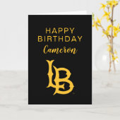 Carte Logo de Long Beach State (Fleur jaune)