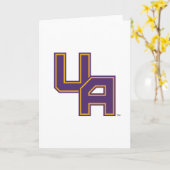 Carte Logo de l'Université d'Albany Initials (Fleur jaune)