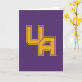 Carte Logo de l'Université d'Albany Initials (Fleur jaune)