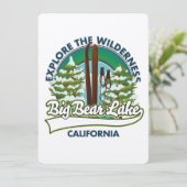 Carte Logo de ski Big Bear Lake California (Debout devant)