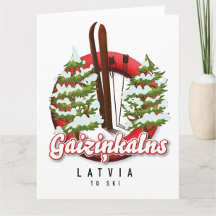 Carte Logo de ski de Gaiziņkalns Lettonie