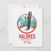 Carte Logo de ski de Valdres Norvège (Dos)