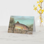 Carte Logo de truite fardée (Fleur jaune)