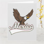 Carte logo de voyage au Mexique (Fleur jaune)