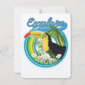 Carte Logo de voyage Explore Aruba (Devant)