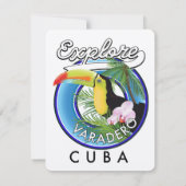 Carte Logo de voyage Explore Varadero Cuba (Dos)
