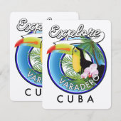Carte Logo de voyage Explore Varadero Cuba (Devant / Derrière)