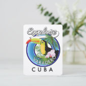 Carte Logo de voyage Explore Varadero Cuba (Debout devant)