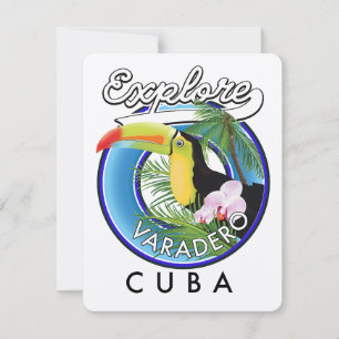 Carte Logo de voyage Explore Varadero Cuba