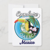 Carte Logo de voyage Oaxaca Mexique (Dos)