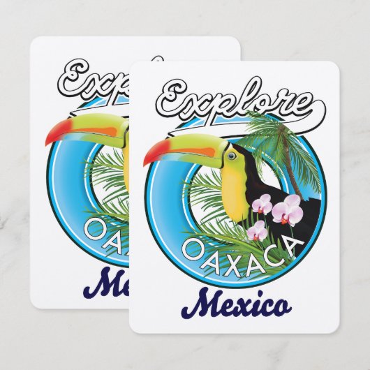 Carte Logo de voyage Oaxaca Mexique (Devant / Derrière)