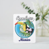 Carte Logo de voyage Oaxaca Mexique (Debout devant)