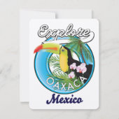 Carte Logo de voyage Oaxaca Mexique (Devant)