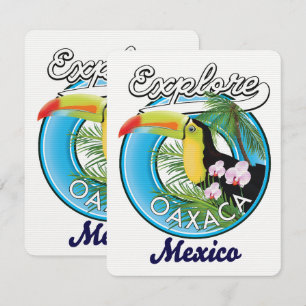 Carte Logo de voyage Oaxaca Mexique