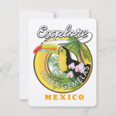 Carte Logo de voyage Oaxaca Mexique (Dos)