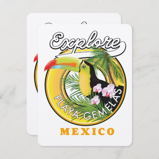 Carte Logo de voyage Oaxaca Mexique (Devant / Derrière)