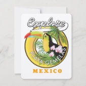 Carte Logo de voyage Oaxaca Mexique (Devant)