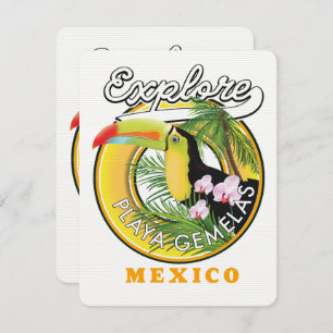 Carte Logo de voyage Oaxaca Mexique
