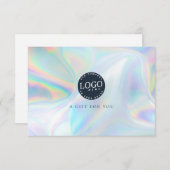 Carte Logo d'entreprise Élégant certificat cadeau hologr (Devant / Derrière)