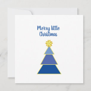 Carte Logo d'entreprise Joyeux Noël bleu Carré simple