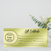 Carte Logo d'entreprise moderne | Certificat cadeau mini (Debout devant)