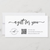 Carte Logo d'entreprise Monogrammes Initiales Certificat (Dos)