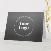 Carte Logo d'entreprise ou design & texte modifiable (Fleur jaune)