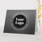 Carte Logo d'entreprise ou design & texte modifiable (Fleur jaune)