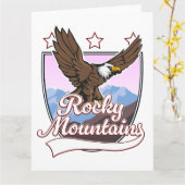Carte logo des Montagnes Rocheuses (Fleur jaune)