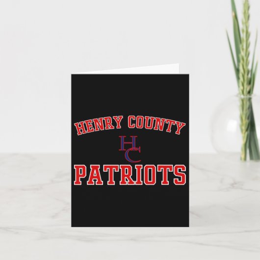 Carte Logo des Patriotes du comté de Henry Varsity Hs (Devant)