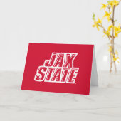 Carte Logo d'état de Jacksonville State University JAX S (Fleur jaune)