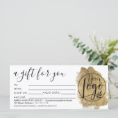 Carte Logo du certificat cadeau pour brosse à feuille d' (Debout devant)