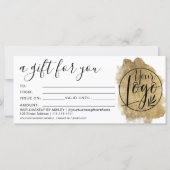 Carte Logo du certificat cadeau pour brosse à feuille d' (Devant)