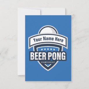 Carte Logo du Championnat de Pong de bière personnalisab