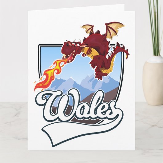 Carte logo du dragon du pays de Galles (Devant)