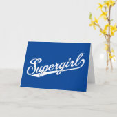 Carte Logo du nom étoilé Supergirl Baseball (Fleur jaune)