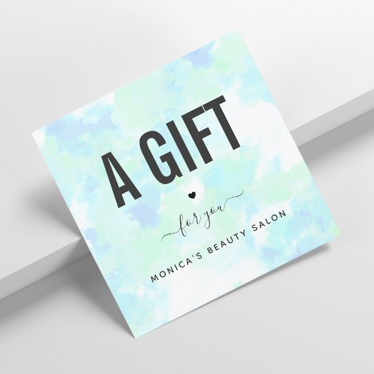 Carte Logo du salon de beauté Abstrait Blue Unicorn Tie