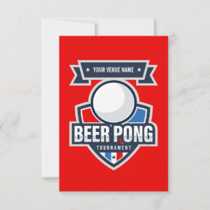 Carte Logo du tournoi de bière personnalisable