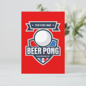 Carte Logo du tournoi de bière personnalisable (Debout devant)