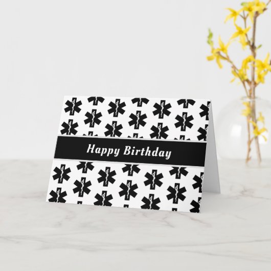 Carte Logo d'urgence EMS  (Fleur jaune)