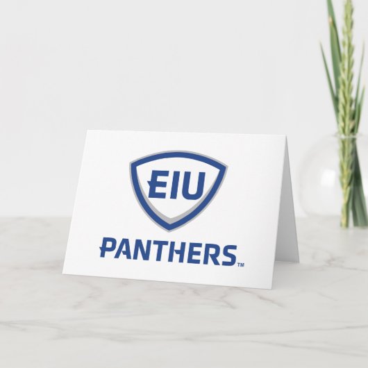 Carte Logo Eastern Illinois Panthers Shield & Wordmark (Devant)