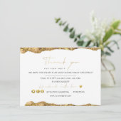Carte Logo Elegant Black Gold Foil Merci (Debout devant)