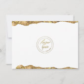 Carte Logo Elegant Black Gold Foil Merci (Dos)