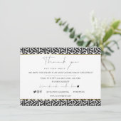Carte Logo Elegant Black Gold Merci (Debout devant)