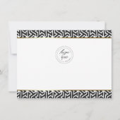 Carte Logo Elegant Black Gold Merci (Dos)