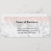 Carte Logo en marbre rose Parties scintillant Certificat (Dos)